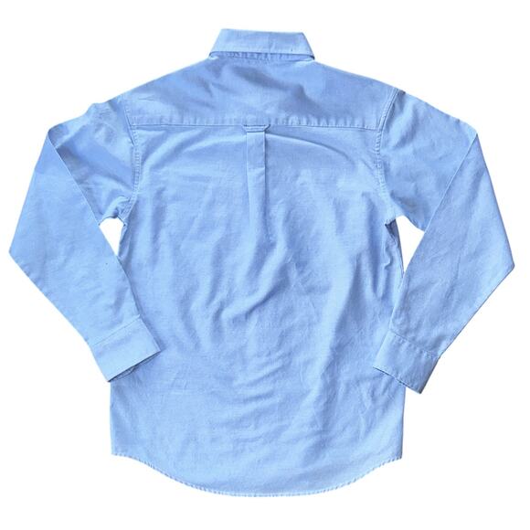 Chaps Blue Oxford Button-Down Long Sleeve Shirt Boy's 12 - Picture 4 of 6
